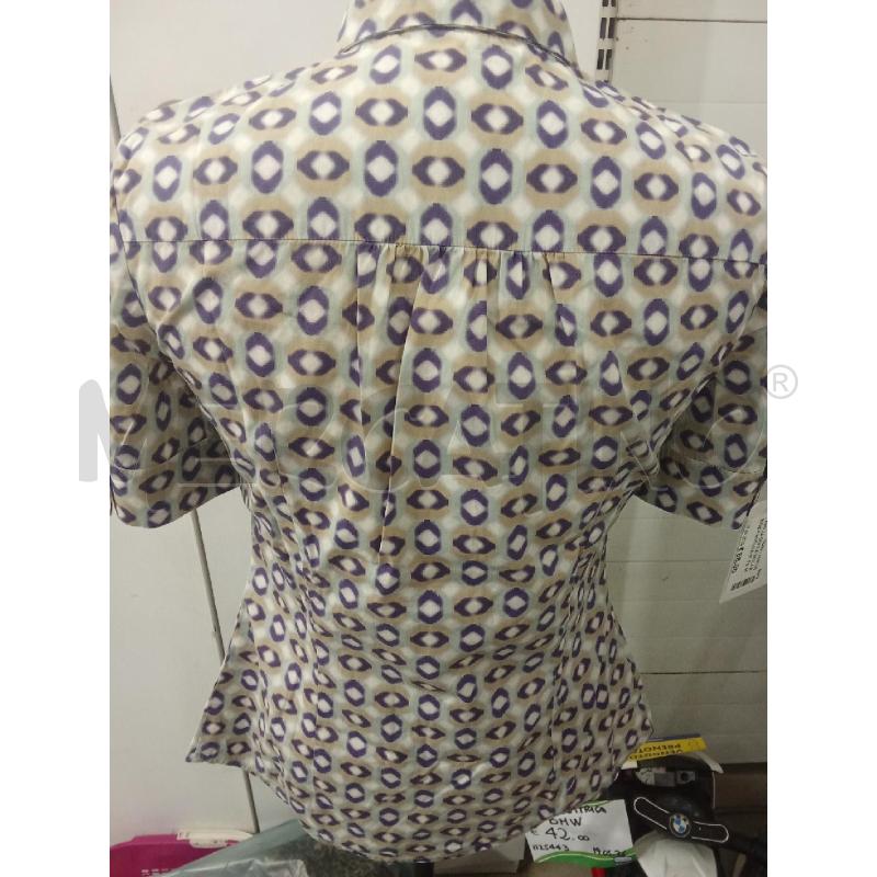 CAMICIA DONNA VIOLA BEIGE FANTASIA IPNOTICA MIU MIU | Mercatino dell'Usato Benevento 3