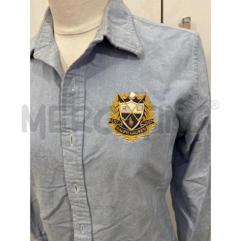 CAMICIA UOMO AZZURRA CON STAMPA POLO GOLF RALPH LAUREN | Mercatino dell'Usato Benevento 2