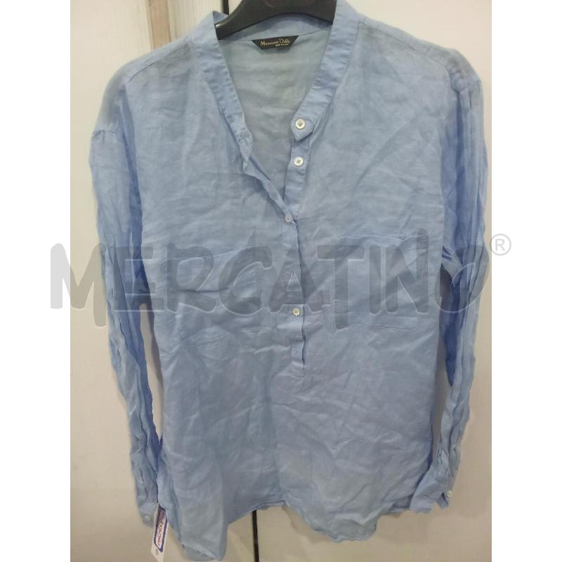 CAMICIA UOMO AZZURRA MASSIMO DUTTI | Mercatino dell'Usato Benevento 1