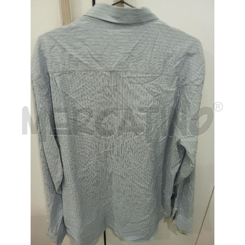 CAMICIA UOMO AZZURRA RIGHE GIORIO ARMANI LE COLLEZIONI | Mercatino dell'Usato Benevento 4