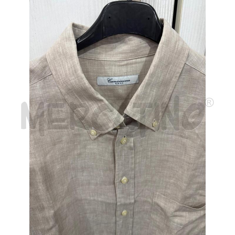 CAMICIA UOMO BEIGE SLIM FIT CAMICISSIMA | Mercatino dell'Usato Benevento 2