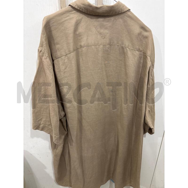 CAMICIA UOMO BEIGE TOMMY HILFIGER MANICA CORTA LINO | Mercatino dell'Usato Benevento 2