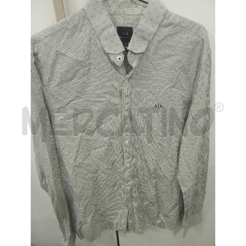 CAMICIA UOMO BIANCA RIGATA ARMANI EXCHANGE SLIM | Mercatino dell'Usato Benevento 1