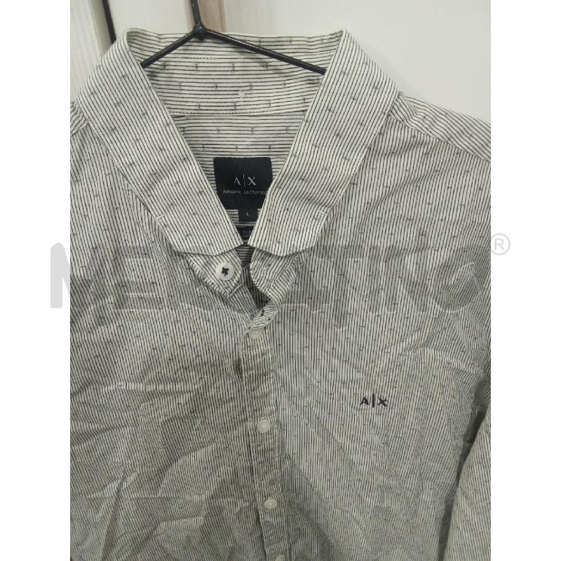 CAMICIA UOMO BIANCA RIGATA ARMANI EXCHANGE SLIM | Mercatino dell'Usato Benevento 2