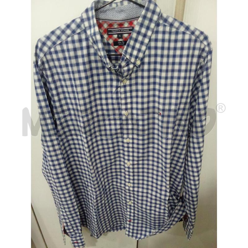 CAMICIA UOMO BLU E BIANCA QUADRETTI TOMMY HILFIGER | Mercatino dell'Usato Benevento 1