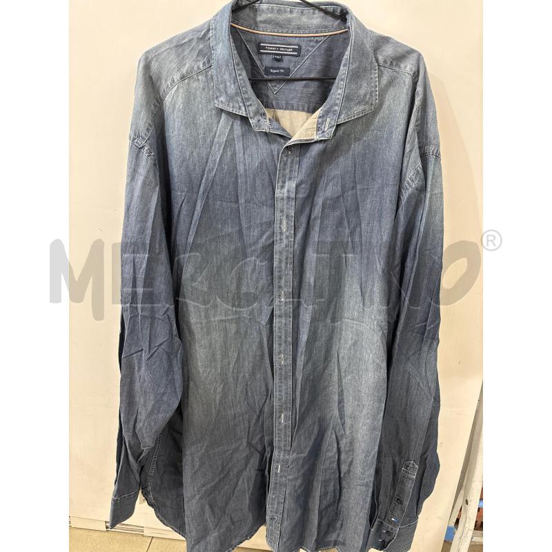 CAMICIA UOMO DENIM JEANS SCURO TOMMY HILFIGER  | Mercatino dell'Usato Benevento 1