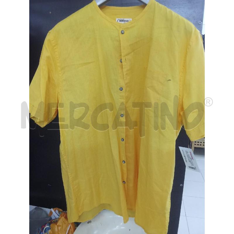 CAMICIA UOMO GIALLA MANICA CORTA SORBINO  | Mercatino dell'Usato Benevento 1