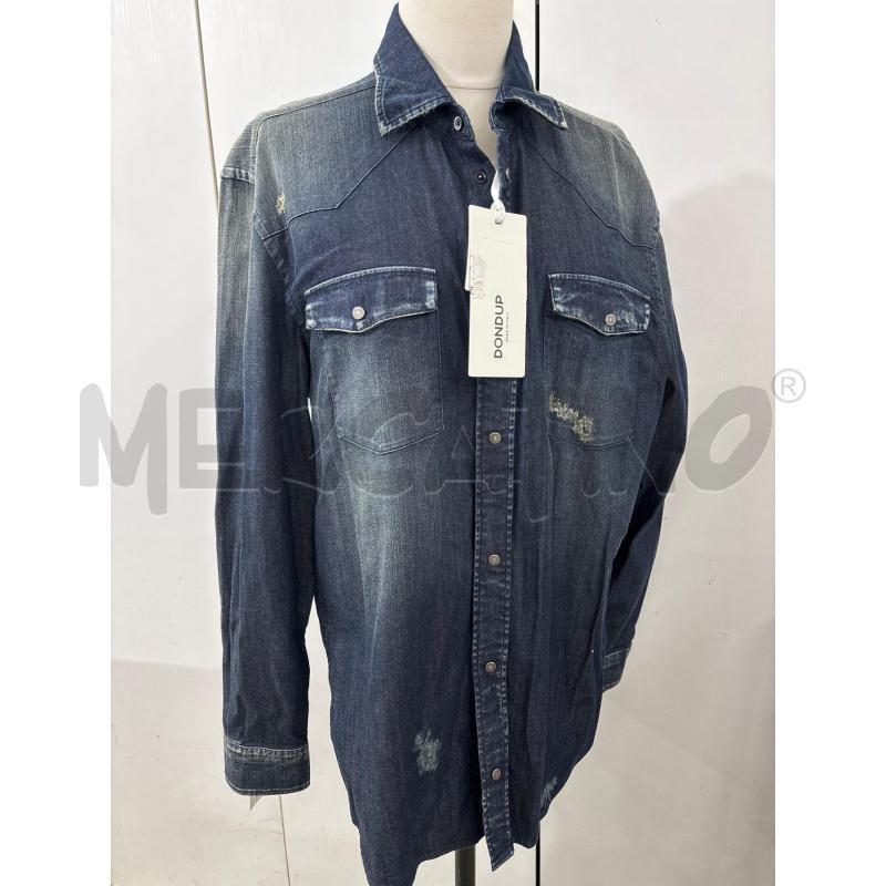 CAMICIA UOMO JEANS SCURO DONDUP REGULAR FIT | Mercatino dell'Usato Benevento 1