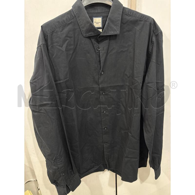CAMICIA UOMO NERA CAMICISSIMA TRENDY 100%COTONE | Mercatino dell'Usato Benevento 1