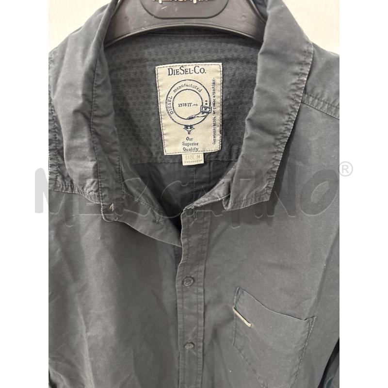 CAMICIA UOMO NERO GRIGIO SCURO DIESEL CO TASCHINO COTONE | Mercatino dell'Usato Benevento 3