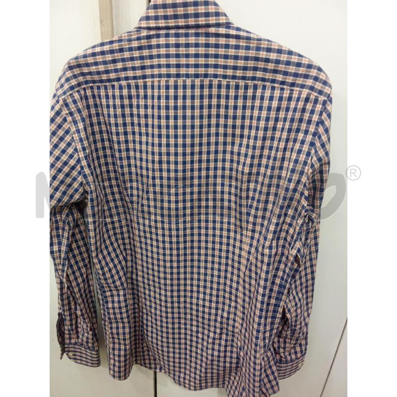 CAMICIA UOMO QUADRETTI BLU ARANCIO MASSIMO ACCIAI | Mercatino dell'Usato Benevento 3