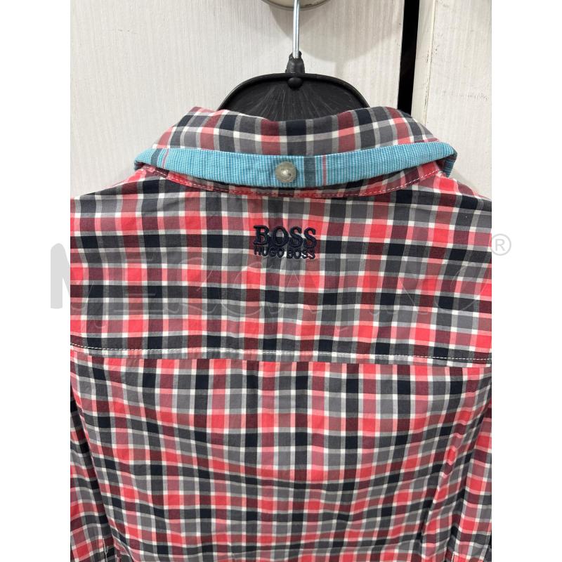 CAMICIA UOMO QUADRETTI ROSSO GRIGIO HUGO BOSS | Mercatino dell'Usato Benevento 3