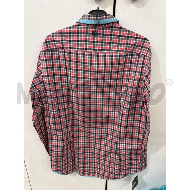 CAMICIA UOMO QUADRETTI ROSSO GRIGIO HUGO BOSS | Mercatino dell'Usato Benevento 4