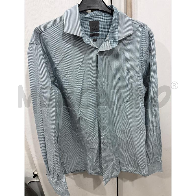 CAMICIA UOMO RIGHE VERDI CALVIN KLEIN SLIM FIT | Mercatino dell'Usato Benevento 1