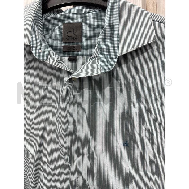 CAMICIA UOMO RIGHE VERDI CALVIN KLEIN SLIM FIT | Mercatino dell'Usato Benevento 2