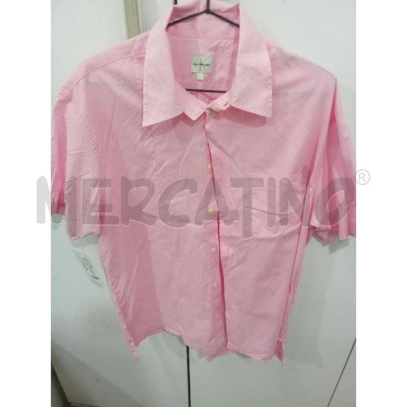 CAMICIA UOMO ROSA MANICA CORTA CALVIN KLEIN | Mercatino dell'Usato Benevento 1