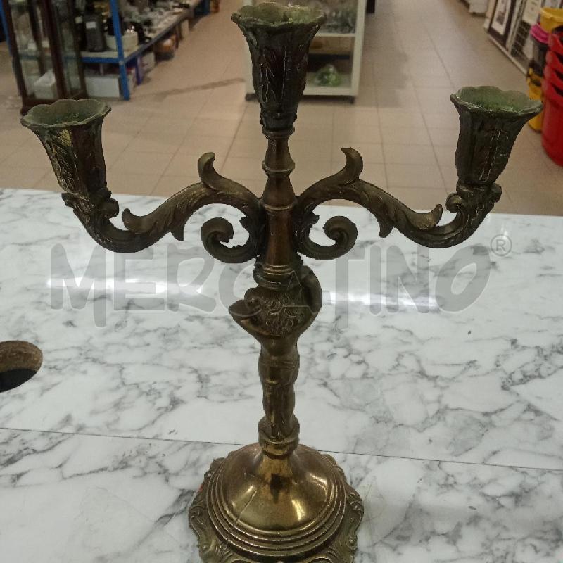 CANDELABRI PZ. COPPIA 3 BRACCIA PUTTINI DORATI | Mercatino dell'Usato Benevento 4