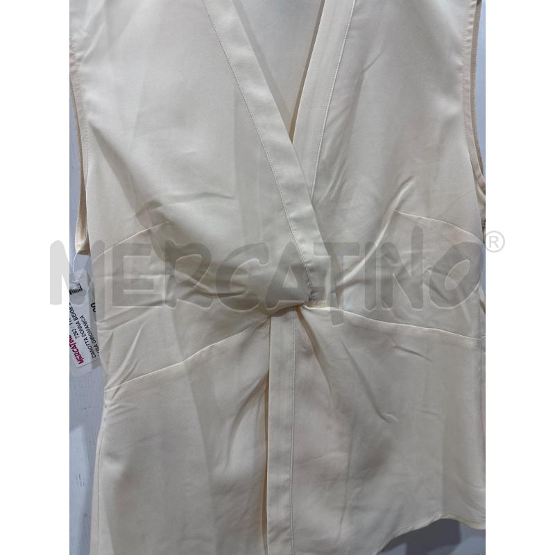 CANOTTA DONNA BEIGE BLUSA GIROMANICA MOTIVI | Mercatino dell'Usato Benevento 2