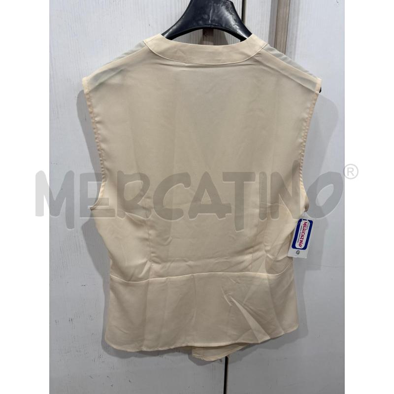 CANOTTA DONNA BEIGE BLUSA GIROMANICA MOTIVI | Mercatino dell'Usato Benevento 3