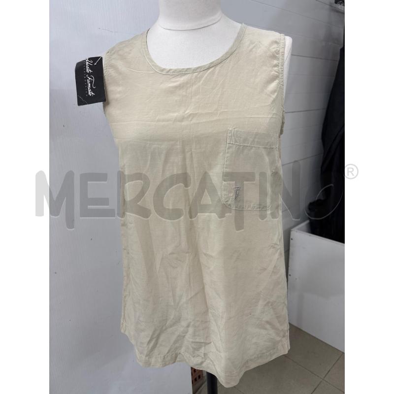 CANOTTA DONNA BEIGE JECKERSON TASCHINO PETTO CON MACCHIOLINA | Mercatino dell'Usato Benevento 1