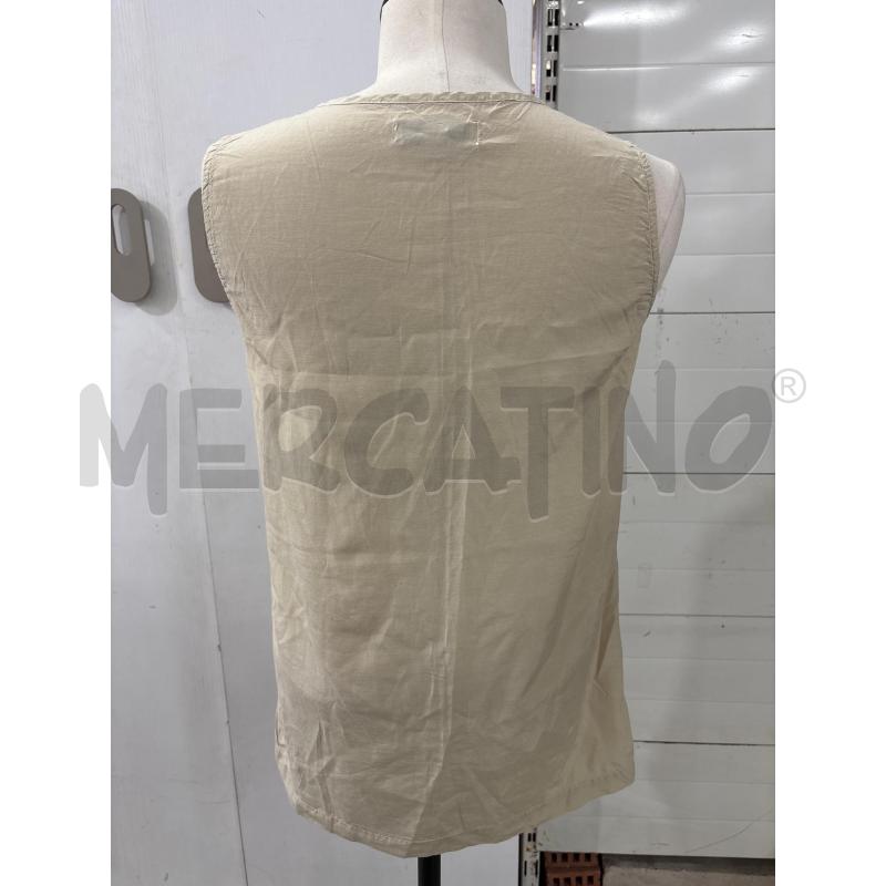 CANOTTA DONNA BEIGE JECKERSON TASCHINO PETTO CON MACCHIOLINA | Mercatino dell'Usato Benevento 3