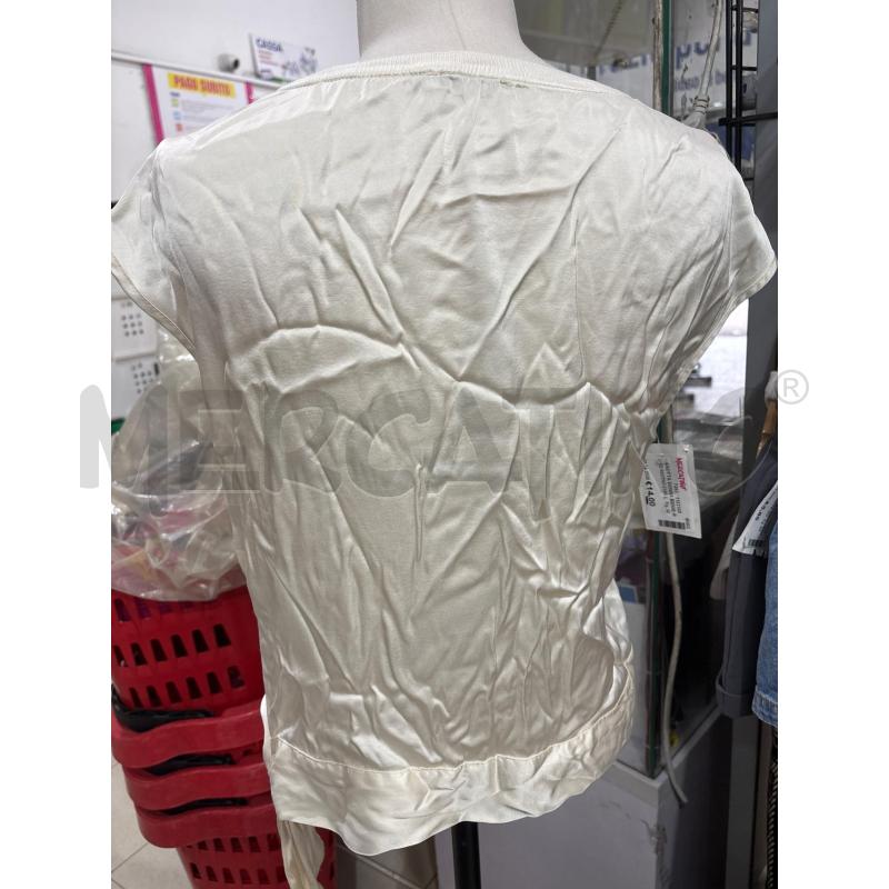CANOTTA DONNA BEIGE RASO MOTIVI CON LACCIO LATERALE | Mercatino dell'Usato Benevento 3