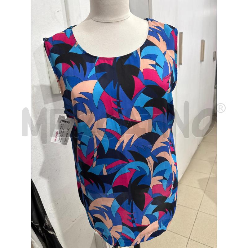 CANOTTA DONNA BLU E FUCSIA FANTASIA PALME TRUSSARDI | Mercatino dell'Usato Benevento 1