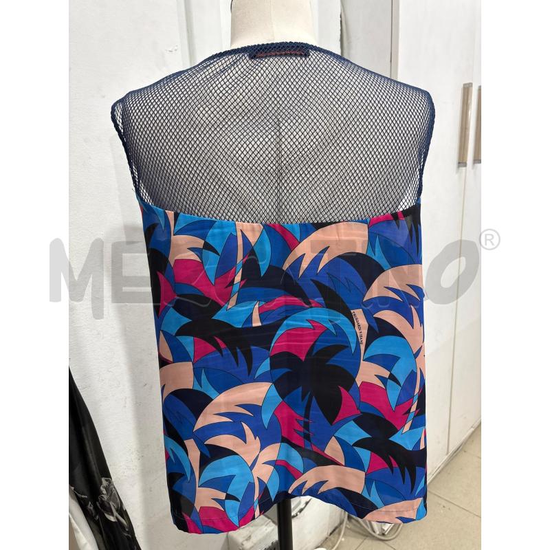 CANOTTA DONNA BLU E FUCSIA FANTASIA PALME TRUSSARDI | Mercatino dell'Usato Benevento 3