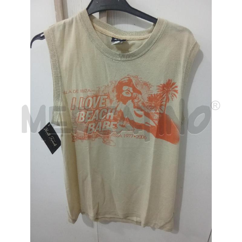 CANOTTA UOMO BEIGE STAMPA ARANCIONE DOLCE E GABBANA | Mercatino dell'Usato Benevento 1