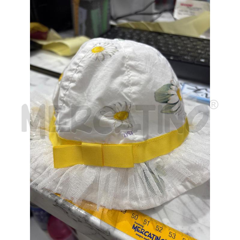 CAPPELLINO BAMBINA BIANCO CON MARGHERITE MONNALISA | Mercatino dell'Usato Benevento 1
