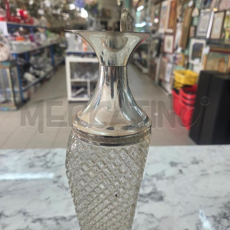 CARAFFA VETRO QUADRATINI METALLO  | Mercatino dell'Usato Benevento 2
