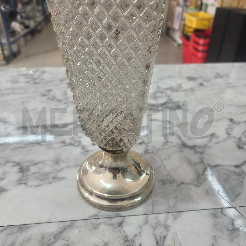 CARAFFA VETRO QUADRATINI METALLO  | Mercatino dell'Usato Benevento 3