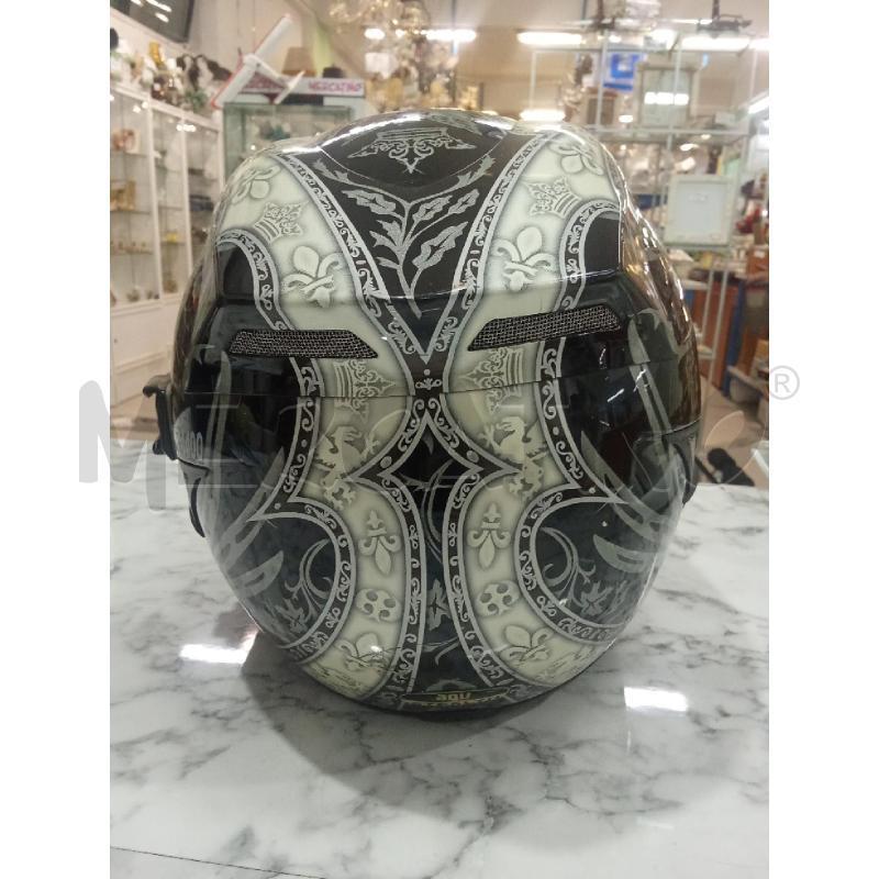 CASCO MOTO NERO BIANCO DISEGNI AGV | Mercatino dell'Usato Benevento 4
