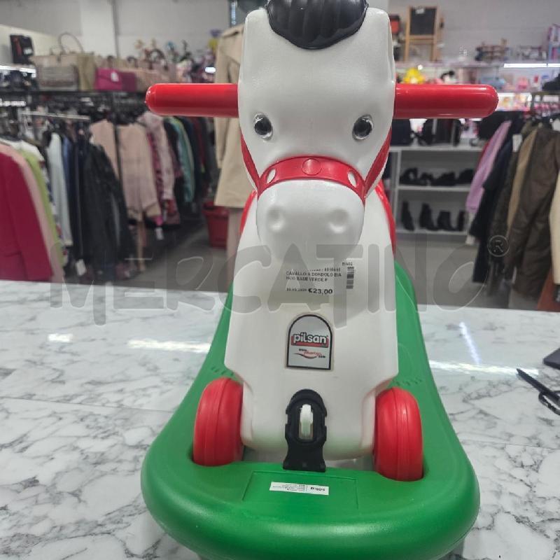 CAVALLO A DONDOLO BIANCO BASE VERDE POILSAN | Mercatino dell'Usato Benevento 1