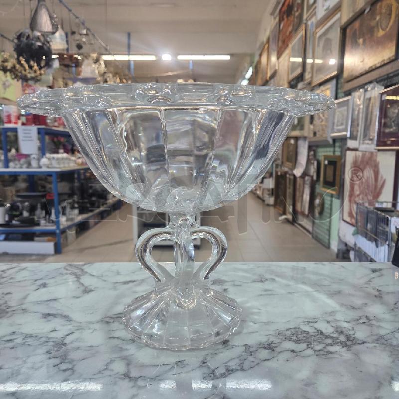 CENTROTAVOLA CRISTALLO BORDO CUORICINI BASE ONDE | Mercatino dell'Usato Benevento 1