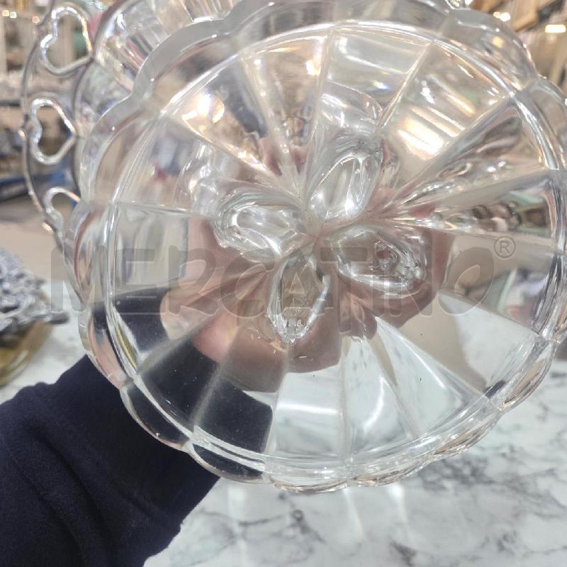 CENTROTAVOLA CRISTALLO BORDO CUORICINI BASE ONDE | Mercatino dell'Usato Benevento 5