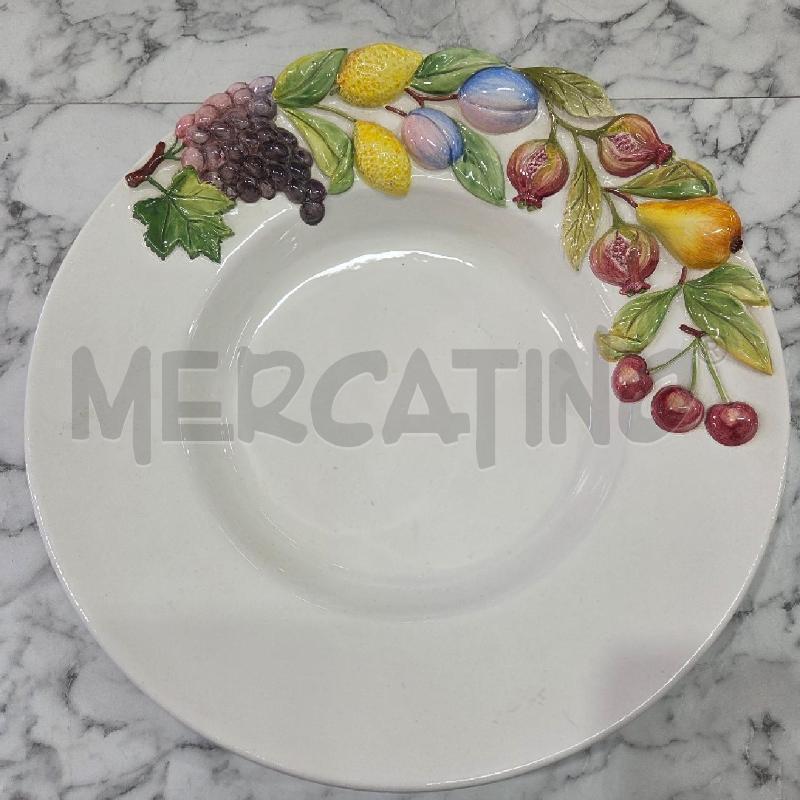 CENTROTAVOLA OVALE BIANCO FRUTTA RILIEVO SAN MARCO NOVE ITALIA | Mercatino dell'Usato Benevento 1