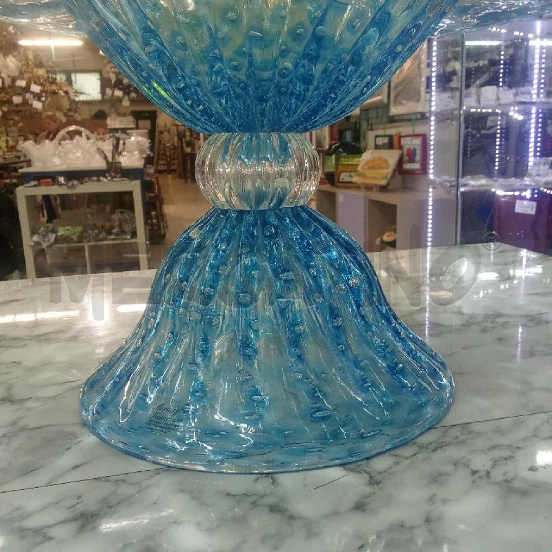 CENTROTAVOLA VETRO BOLLICINE AZZURRE CON FRUTTA VETRO | Mercatino dell'Usato Benevento 2