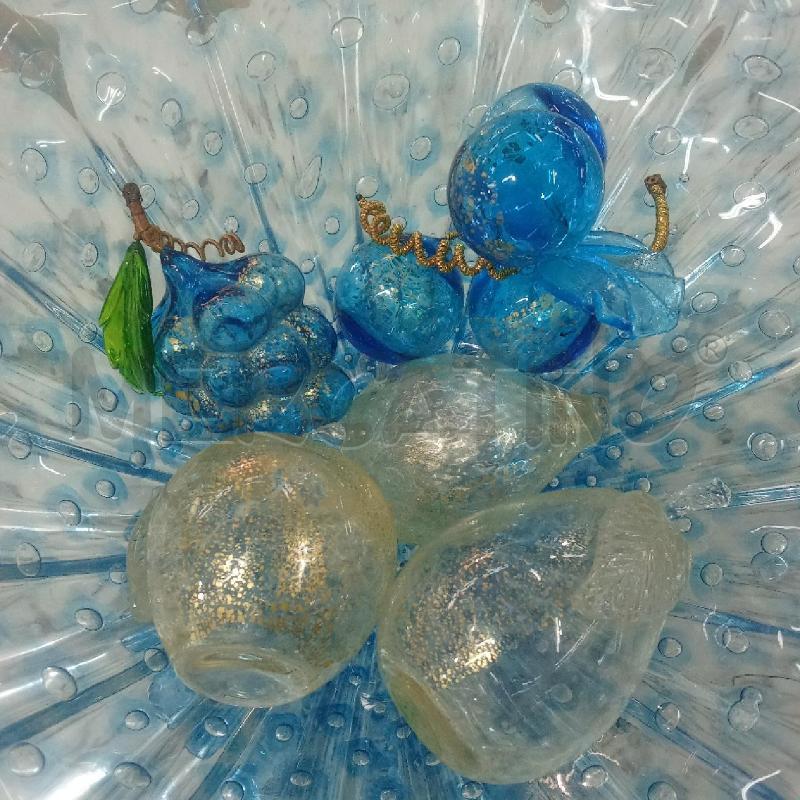 CENTROTAVOLA VETRO BOLLICINE AZZURRE CON FRUTTA VETRO | Mercatino dell'Usato Benevento 3