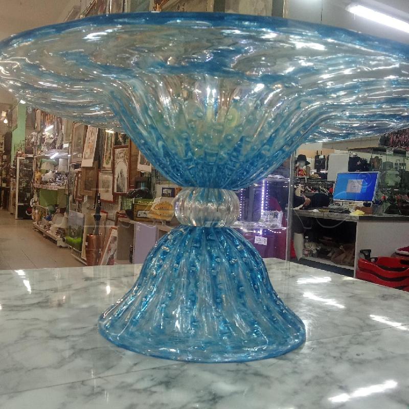 CENTROTAVOLA VETRO BOLLICINE AZZURRE CON FRUTTA VETRO | Mercatino dell'Usato Benevento 5