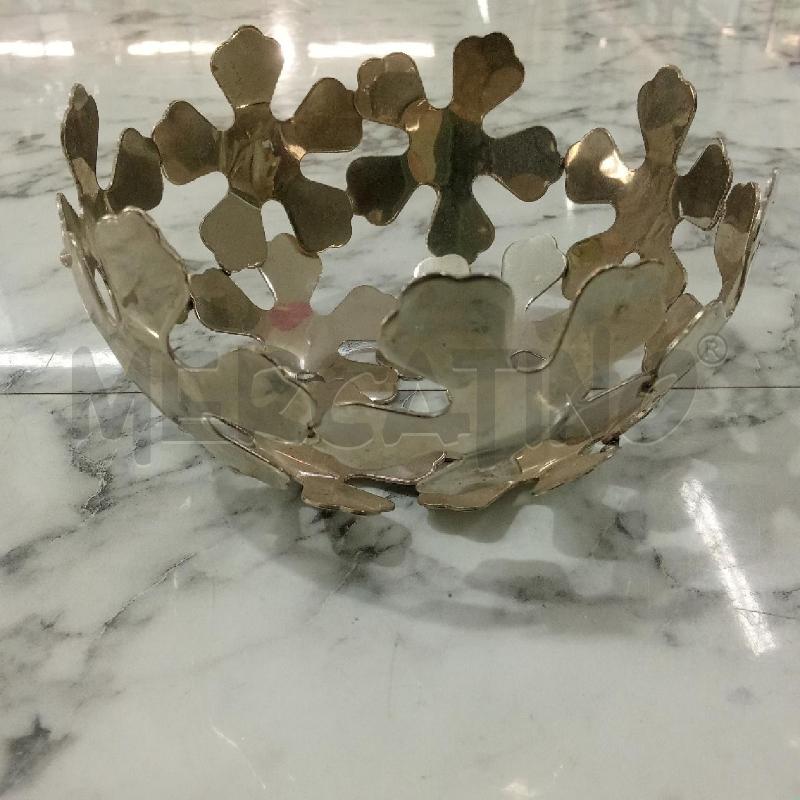 CESTINO METALLO DECORATIVO FIORI OTTAVIANI D12.5CM | Mercatino dell'Usato Benevento 1