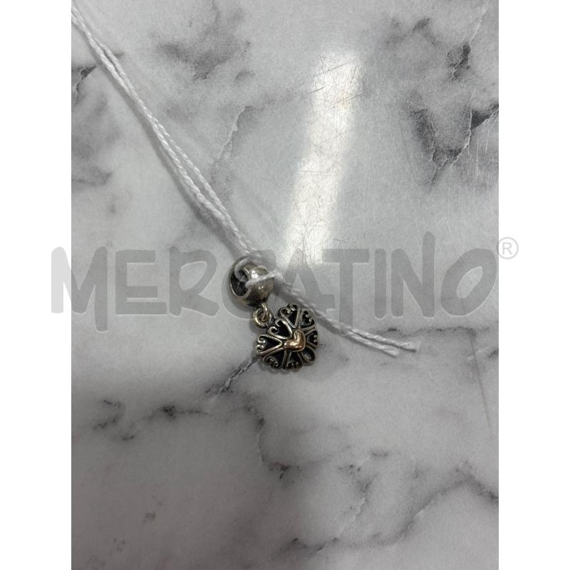 CHARM PANDORA PENDENTE CUORE INSERTO DORATO | Mercatino dell'Usato Benevento 1