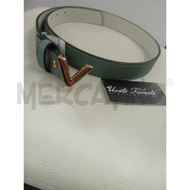 CINTURA DONNA VERDE MARIO VALENTINO CON LOGO CHIUSURA | Mercatino dell'Usato Benevento 1