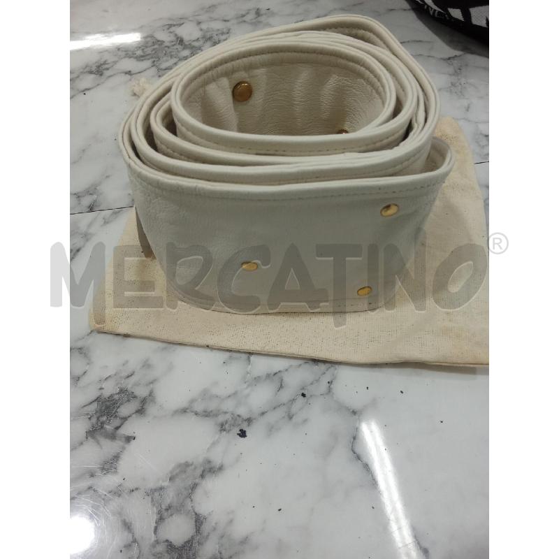 CINTURNE DONNA BIANCO BORCHIE DORATE SOALLURE | Mercatino dell'Usato Benevento 1