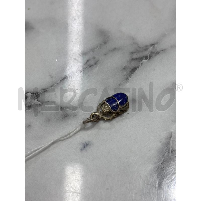 CIONDOLO SCARABEO CON PIETRINE BLU  | Mercatino dell'Usato Benevento 1