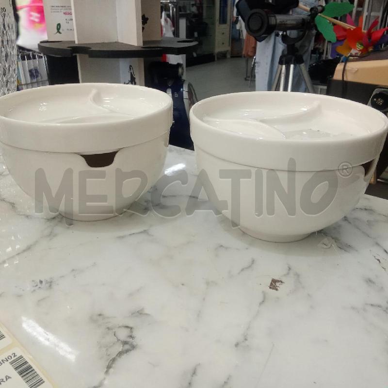 CIOTOLA COPPIA BIANCA CON COPERCHIO SCOMAPRTI VILLEROY BOCH SOUP  | Mercatino dell'Usato Benevento 1