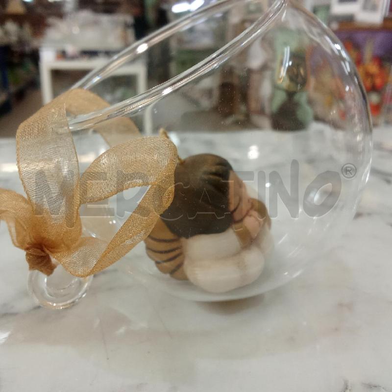 CIOTOLINA SFERA VETRO CON ANGIOLETTO THUN APPENDINO  | Mercatino dell'Usato Benevento 1
