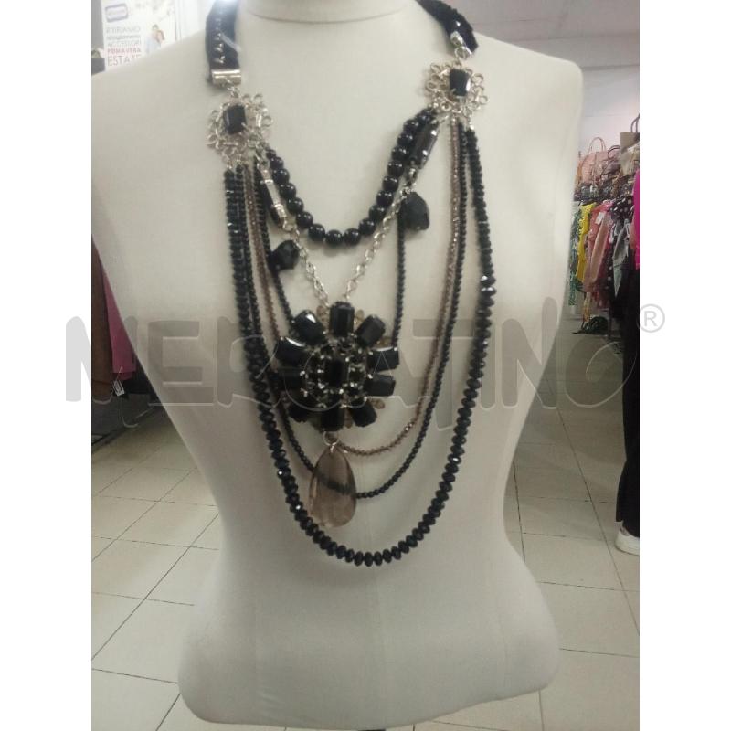 COLLANA BONBON NERO GRIGIO | Mercatino dell'Usato Benevento 1