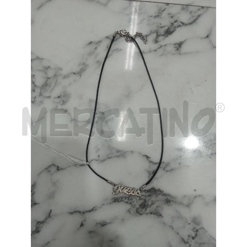COLLANA FILO NERO GUESS STRASS | Mercatino dell'Usato Benevento 1
