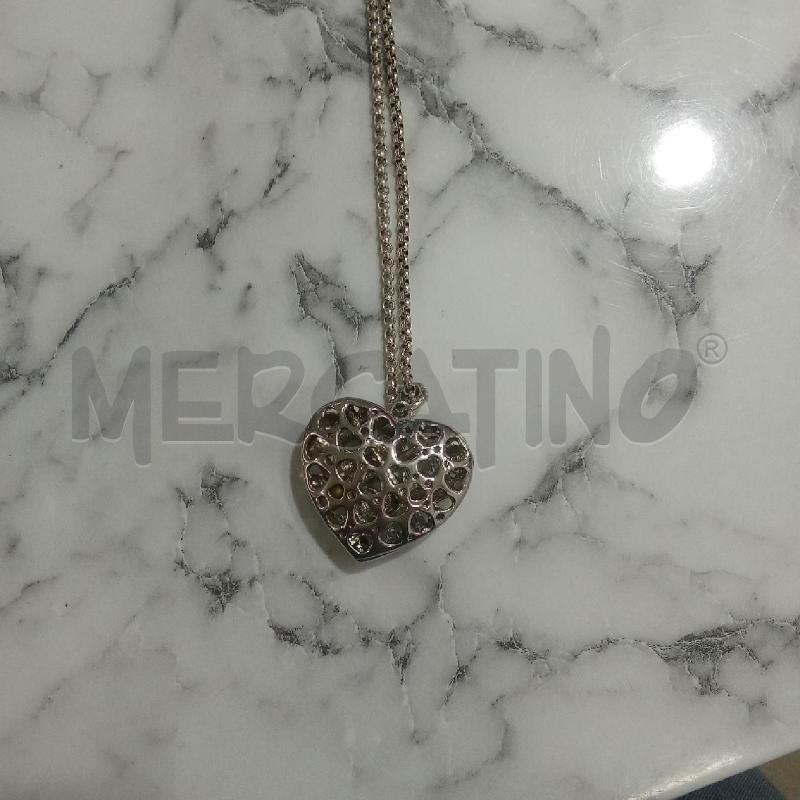 COLLANA GRIGIA CATENA A. CON CUORE PENDENTE | Mercatino dell'Usato Benevento 1